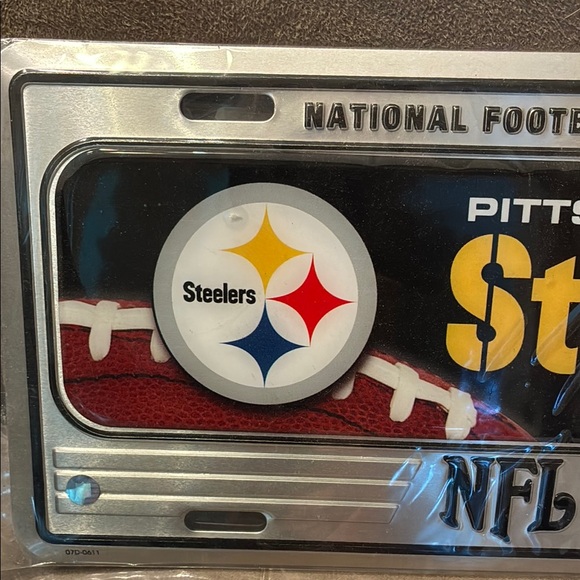 NFL Black and Silver Metal License Plate - Picture 2 of 5
